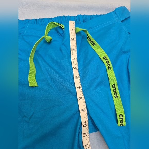 Womens Crocs Medical Apparel Cargo Scrubs Pants Sz Small Petite Turquoise Blue - Picture 7 of 9